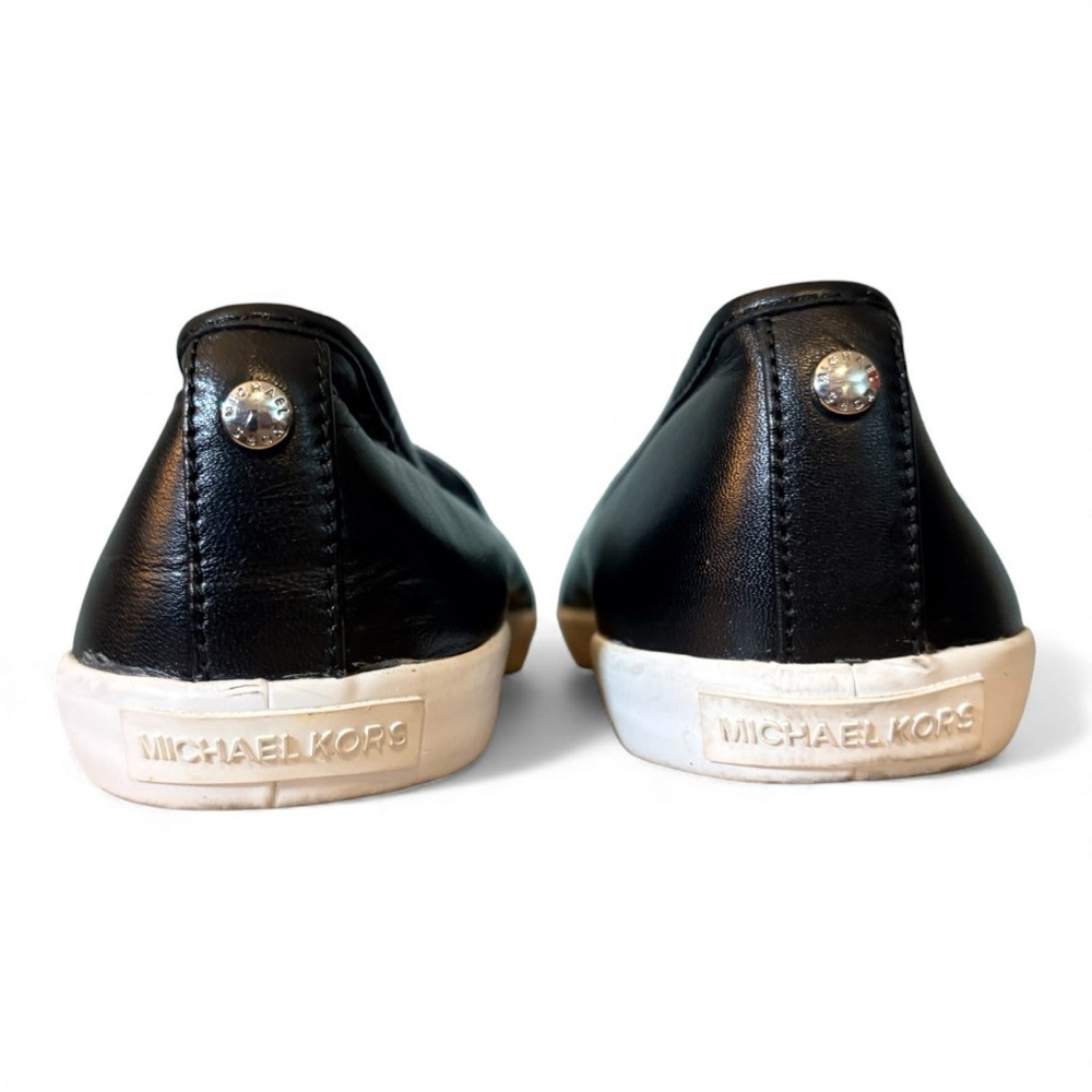 Michael Kors Olive Leather Slip On Sneaker Black SZ9 - Picture 8 of 8
